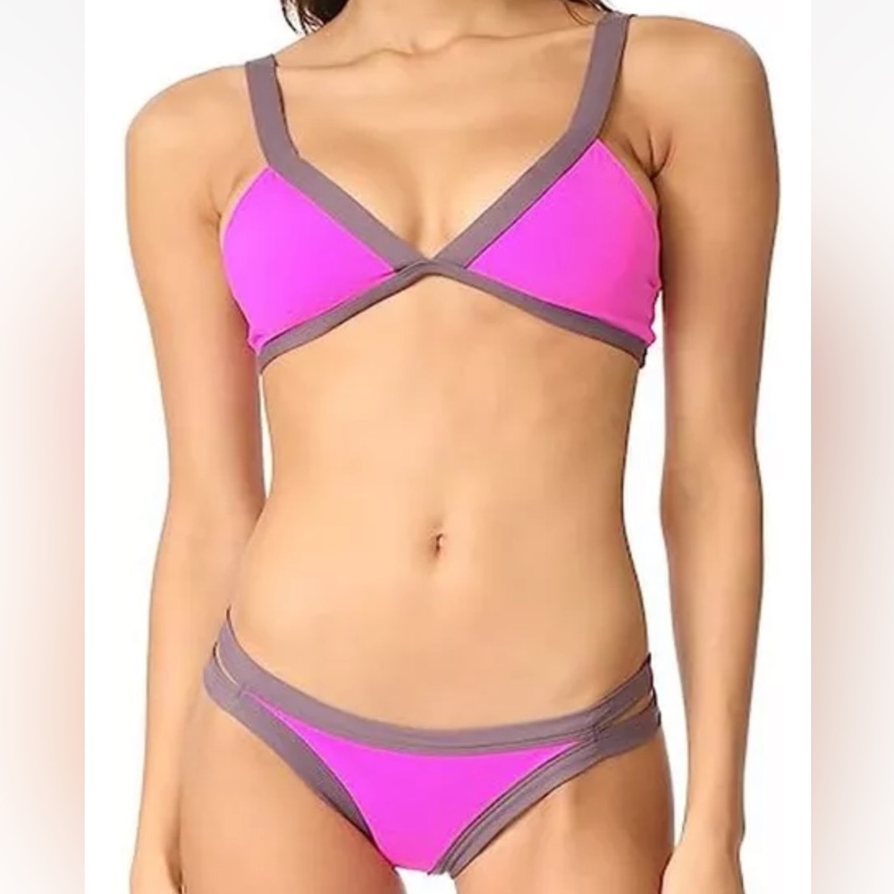 L space Colorblock Farrah Bikini Top (XS) & Bottom (S) Set